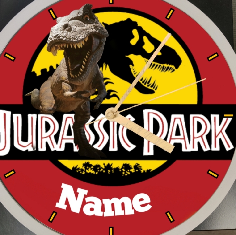 Vintage Jurassic Park led dance light clock